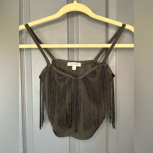 Fringe crop top
